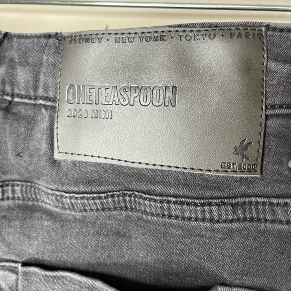 ONE Teaspoon Black Denim Mini Skirt, 25 NWT - Picture 6 of 6